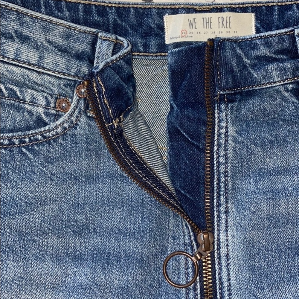 Free People Jean Skirt